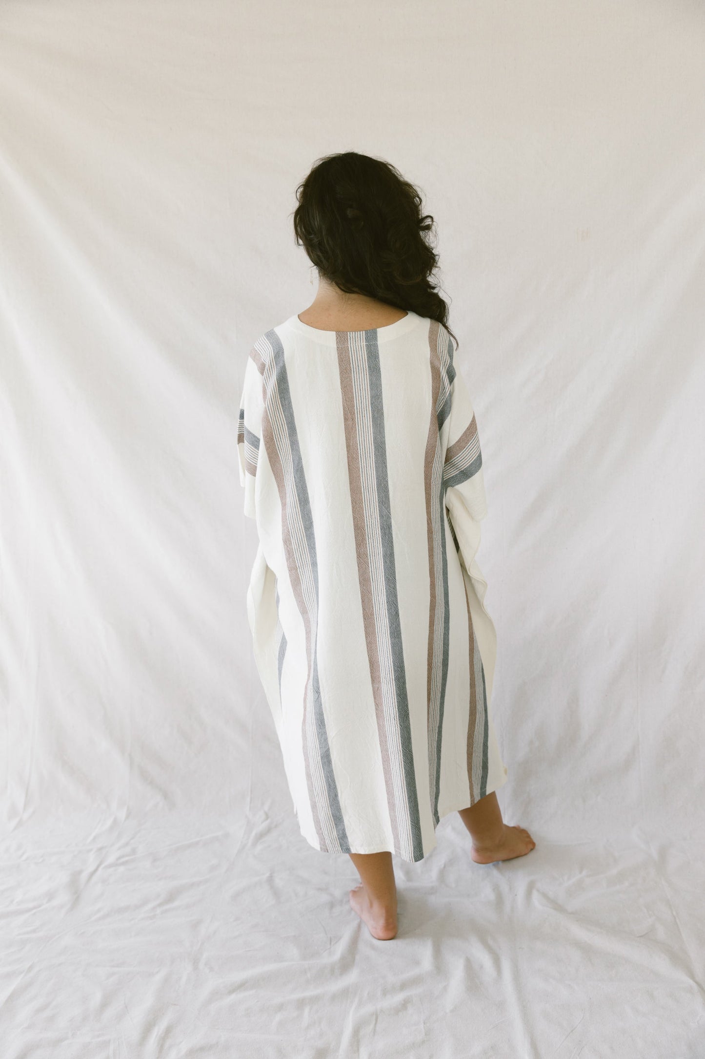 Brown Cream Nomad V-Neck Kaftan | Home & Loft
