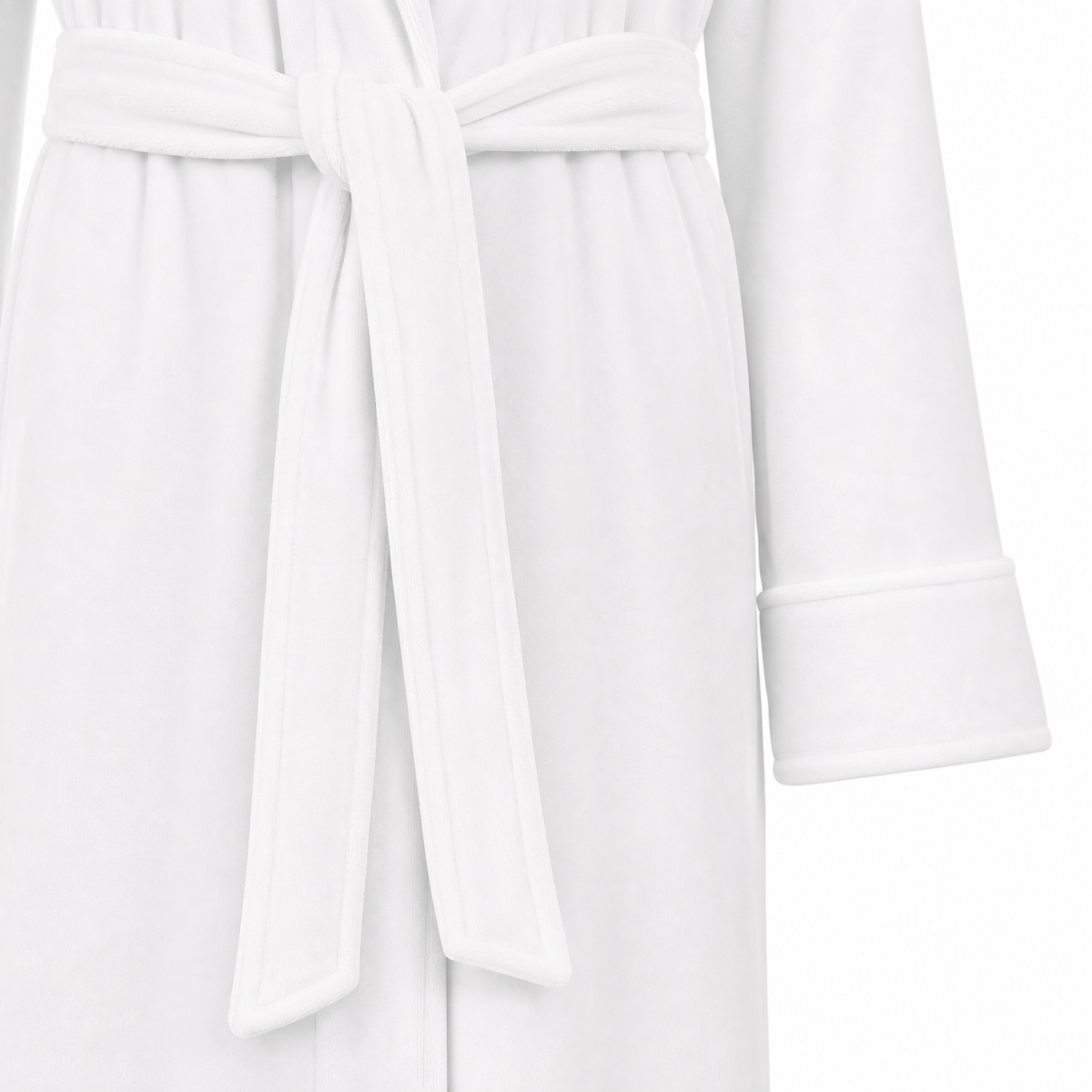 Plush velour women's robe