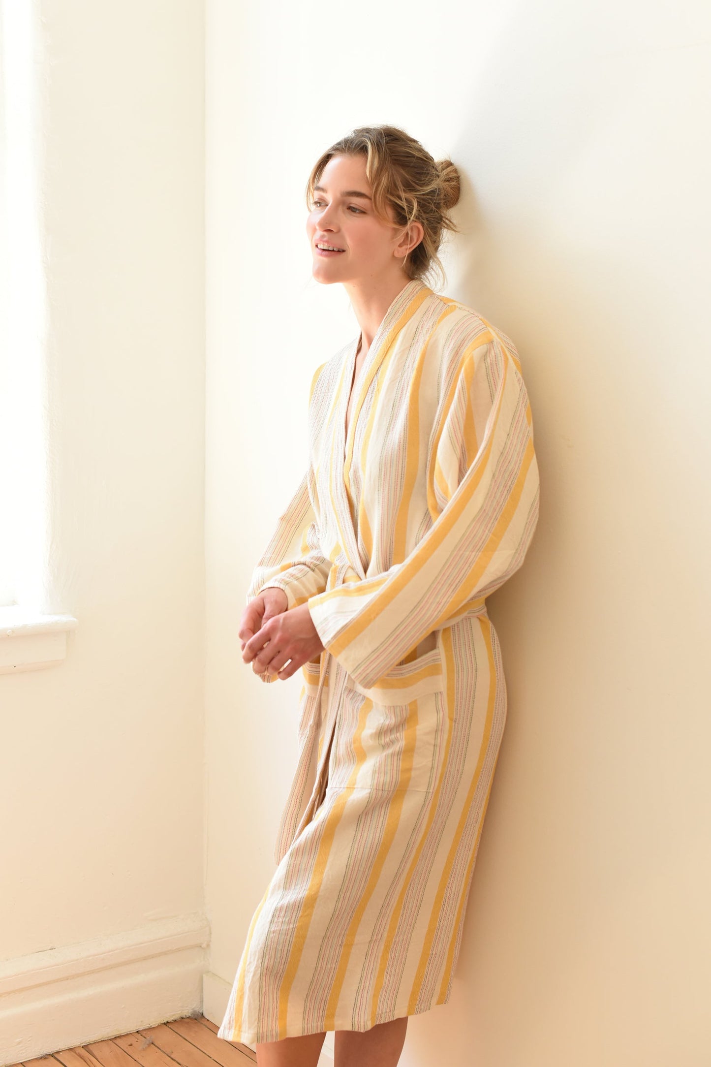 Yellow Ivory Montauk Long Bathrobe | Home & Loft
