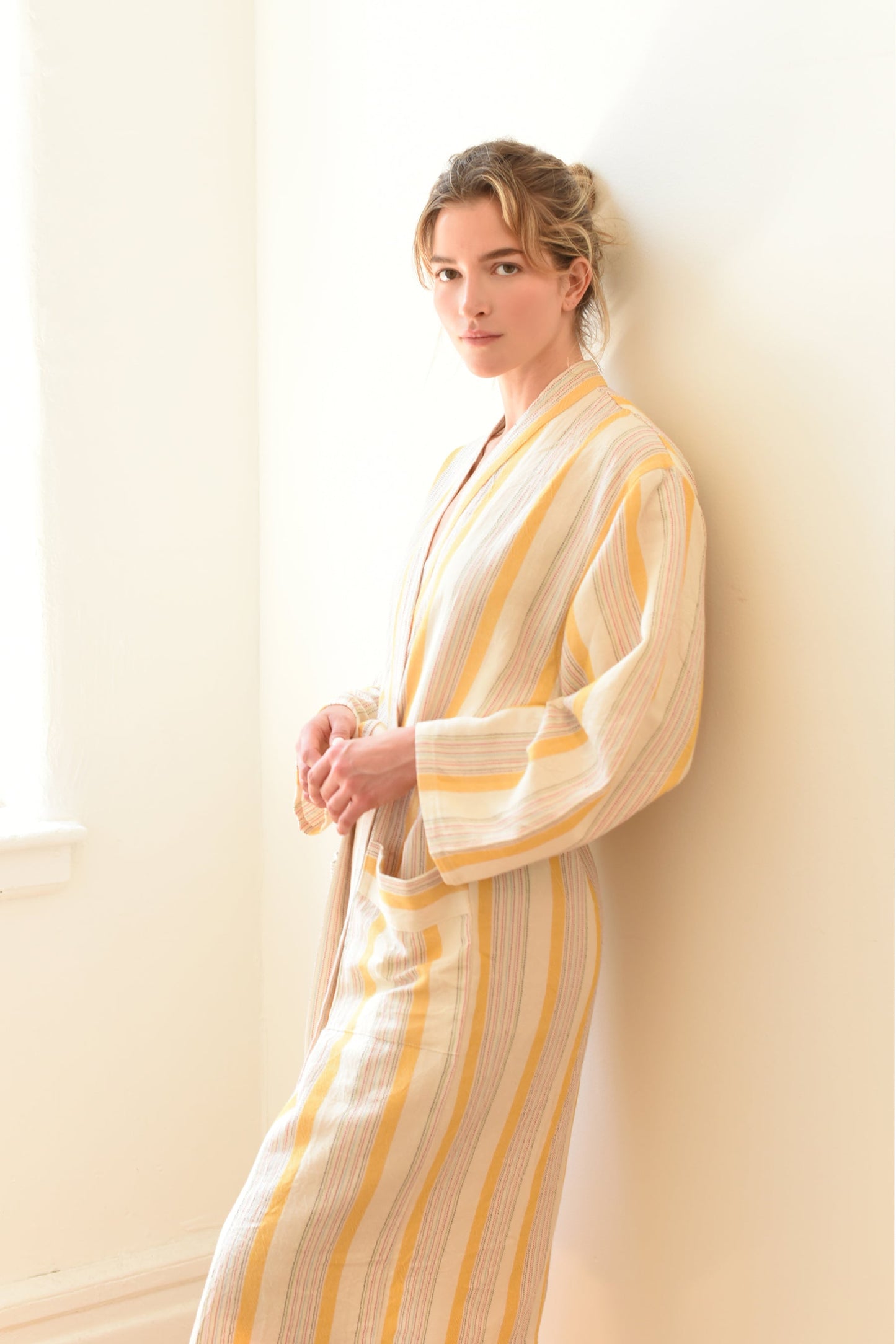 Yellow Ivory Montauk Long Bathrobe | Home & Loft